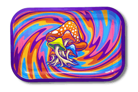Rainbow Swirl Mushroom Rolling Tray